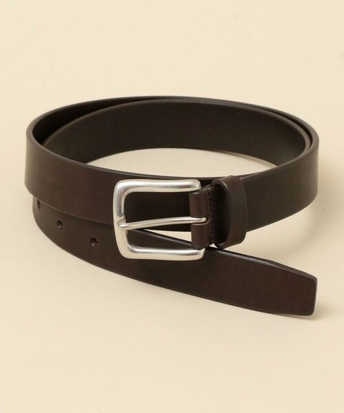 SHIPS / シップス ベルト・サスペンダー | SHIPS: 30mm プレーン レザー ベルト(ブラウン)