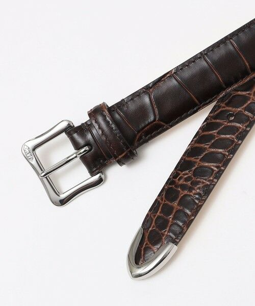 SHIPS / シップス ベルト・サスペンダー | J&MDAVIDSON: クロコ型押し チップエンド ベルト | 詳細1