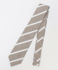 SHIPS / シップス ネクタイ | BREUER: リネン コットン メランジ ストライプ ネクタイ