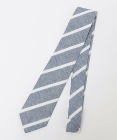 SHIPS / シップス ネクタイ | BREUER: リネン コットン メランジ ストライプ ネクタイ