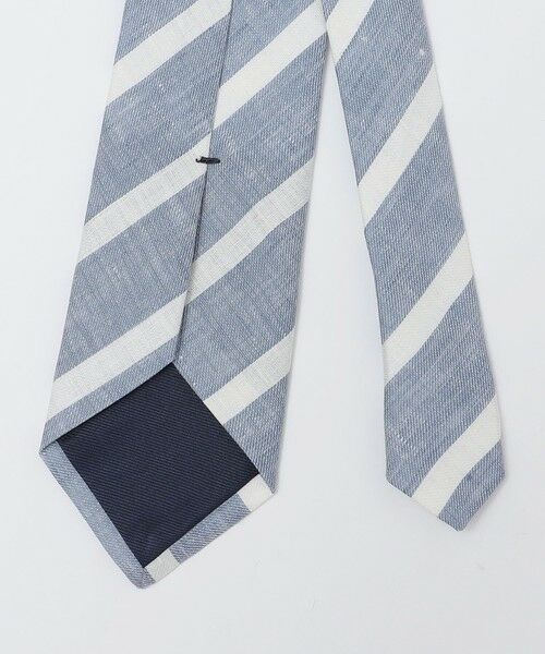 SHIPS / シップス ネクタイ | BREUER: リネン デニム ワイド ストライプ ネクタイ | 詳細1