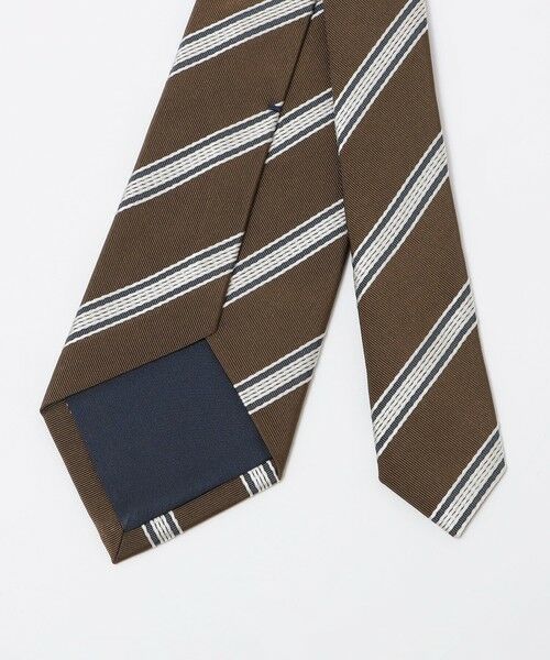SHIPS / シップス ネクタイ | SHIPS: フォサッティ シルク コットン ストライプ ネクタイ | 詳細1
