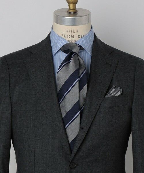 SHIPS / シップス ネクタイ | SHIPS: シルク ツイル バスケット ストライプ ネクタイ | 詳細1