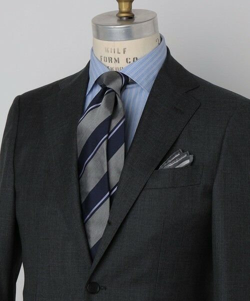 SHIPS / シップス ネクタイ | SHIPS: シルク ツイル バスケット ストライプ ネクタイ | 詳細2