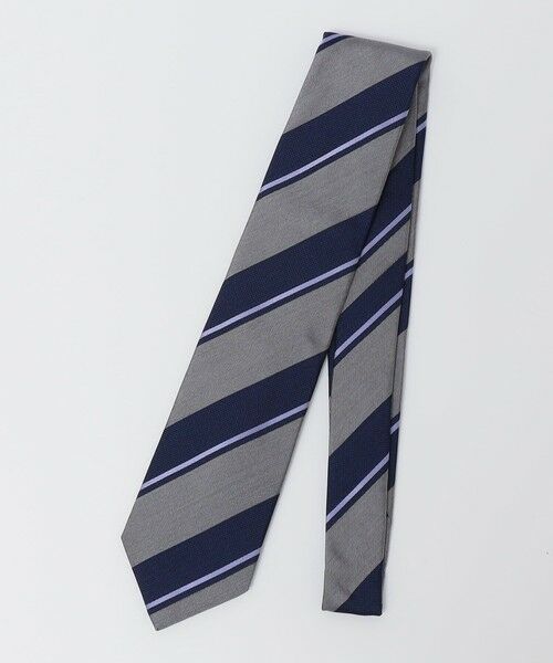 SHIPS / シップス ネクタイ | SHIPS: シルク ツイル バスケット ストライプ ネクタイ | 詳細3
