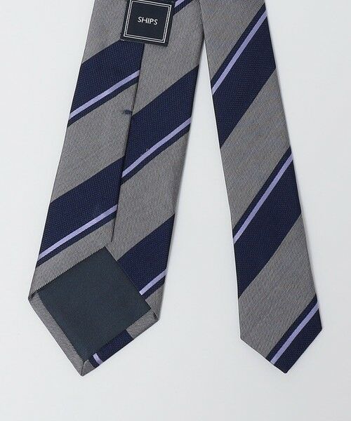 SHIPS / シップス ネクタイ | SHIPS: シルク ツイル バスケット ストライプ ネクタイ | 詳細4