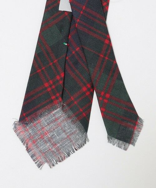 SHIPS / シップス ネクタイ | Stefano cau: リネン フリンジ タータンチェック ネクタイ | 詳細1