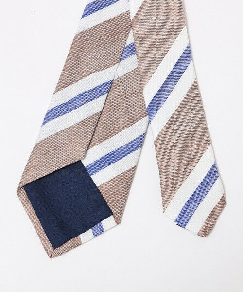 SHIPS / シップス ネクタイ | BREUER: コットン リネン ストライプ ネクタイ | 詳細1