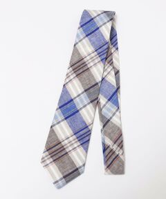 SHIPS / シップス ネクタイ | BREUER: リネン ネイビー マドラス チェック ネクタイ