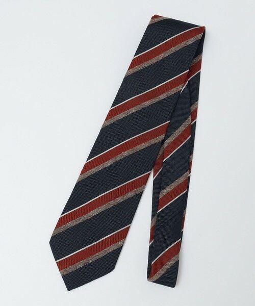SHIPS / シップス ネクタイ | Stefanobigi: シルク コットン メランジ ストライプ ネクタイ | 詳細1