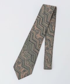 SHIPS / シップス ネクタイ | Puccini: リネン バティック柄 プリント ネクタイ