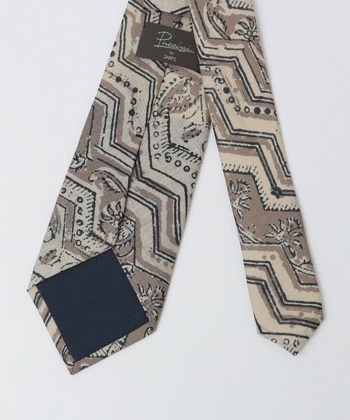 SHIPS / シップス ネクタイ | Puccini: リネン バティック柄 プリント ネクタイ | 詳細1