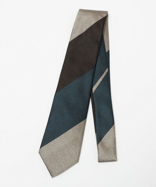 SHIPS / シップス ネクタイ | SHIPS: シルク ヘリンボーン ワイド ストライプ ネクタイ | 詳細3