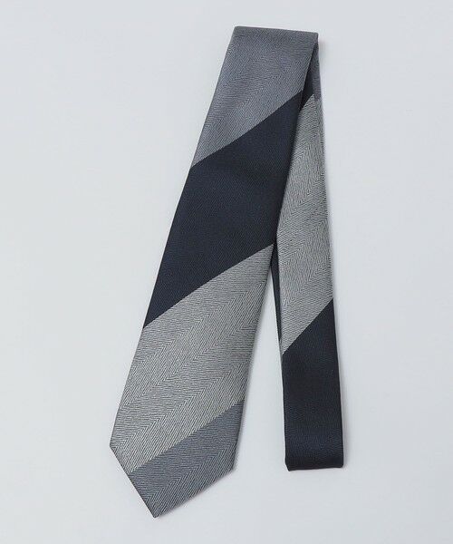 SHIPS / シップス ネクタイ | SHIPS: シルク ヘリンボーン ワイド ストライプ ネクタイ（ライトブルー）