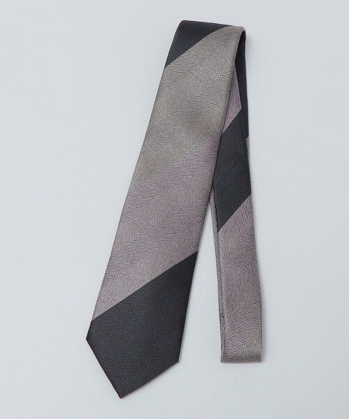 SHIPS / シップス ネクタイ | SHIPS: シルク ヘリンボーン ワイド ストライプ ネクタイ（ラベンダー）