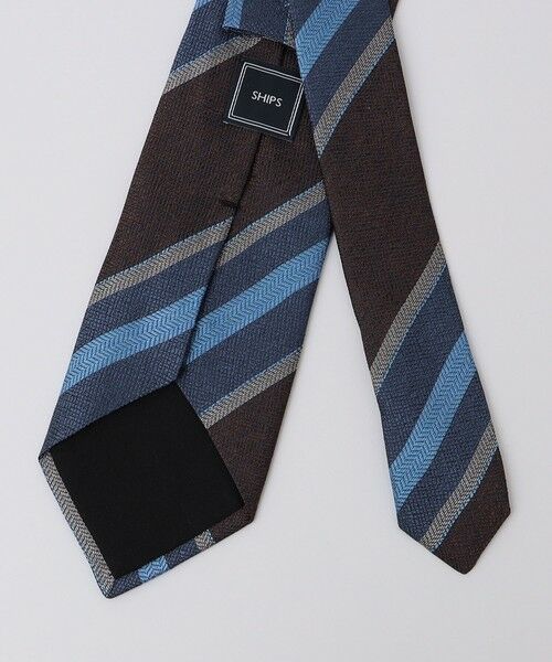 SHIPS / シップス ネクタイ | SHIPS: ラグジュアリー シルク ヘリンボーン ストライプ ネクタイ | 詳細1