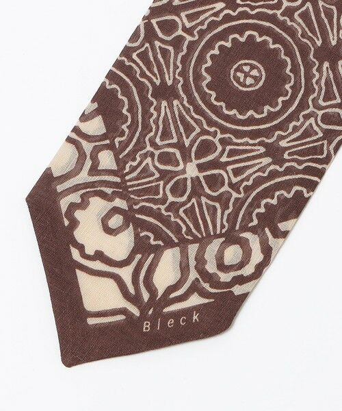 SHIPS / シップス マフラー・ショール・スヌード・ストール | BLECK: コットン/リネン/シルク フラワーメダリオン スカーフ | 詳細1