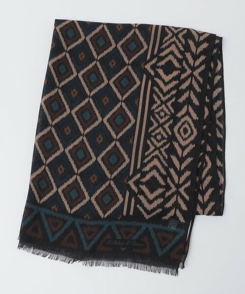 SHIPS / シップス マフラー・ショール・スヌード・ストール | Holliday＆Brown: ウール トライバル プリント ストール | 詳細1