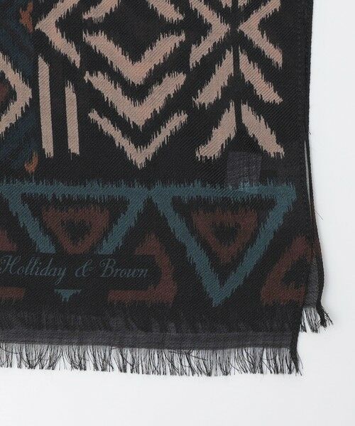 SHIPS / シップス マフラー・ショール・スヌード・ストール | Holliday＆Brown: ウール トライバル プリント ストール | 詳細2
