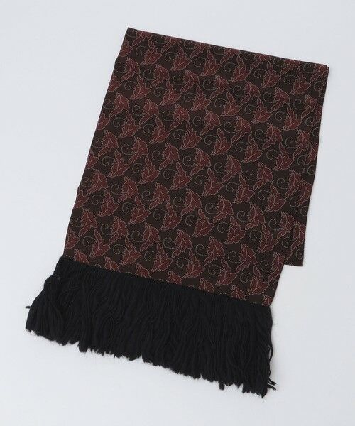 SHIPS / シップス マフラー・ショール・スヌード・ストール | 【SHIPS別注】STEFANO CAU: リーフモチーフ フリンジ ストール | 詳細1