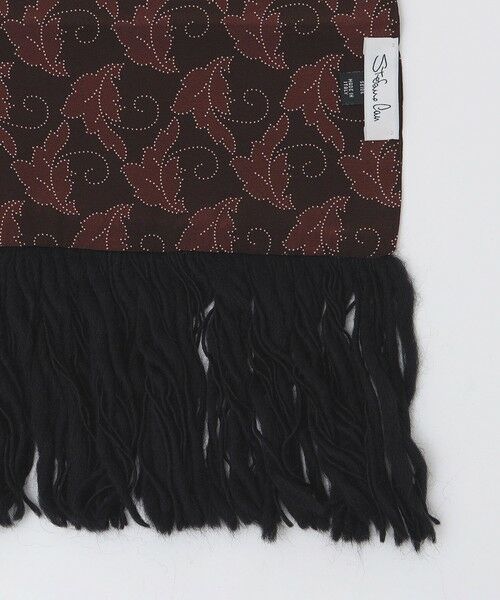 SHIPS / シップス マフラー・ショール・スヌード・ストール | 【SHIPS別注】STEFANO CAU: リーフモチーフ フリンジ ストール | 詳細2