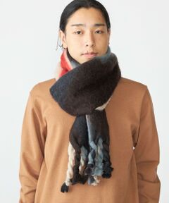 SHIPS / シップス マフラー・ショール・スヌード・ストール | 【WEB限定】SHIPS:〈洗濯機可能〉ツイストフリンジ ボリューム マフラー (ジオメトリック)
