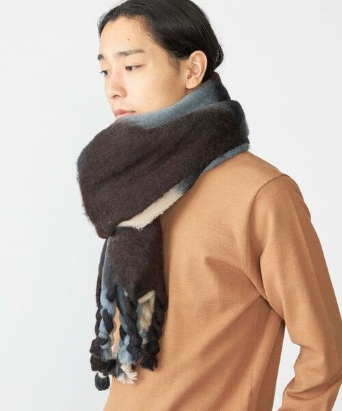 SHIPS / シップス マフラー・ショール・スヌード・ストール | 【WEB限定】SHIPS:〈洗濯機可能〉ツイストフリンジ ボリューム マフラー (ジオメトリック) | 詳細1