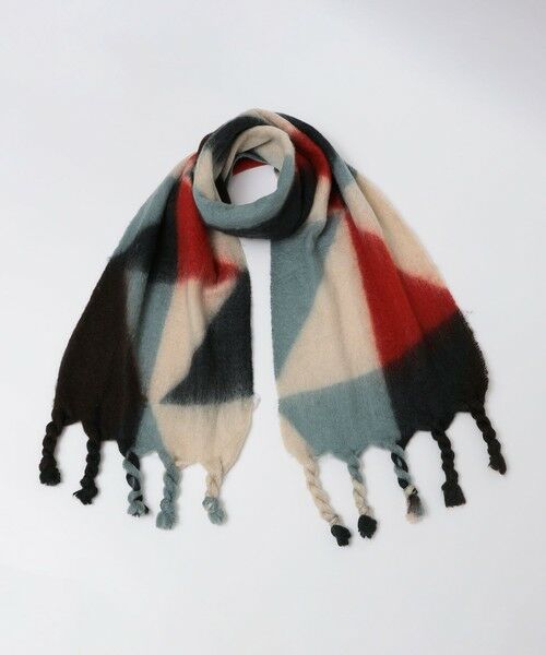 SHIPS / シップス マフラー・ショール・スヌード・ストール | 【WEB限定】SHIPS:〈洗濯機可能〉ツイストフリンジ ボリューム マフラー (ジオメトリック) | 詳細2