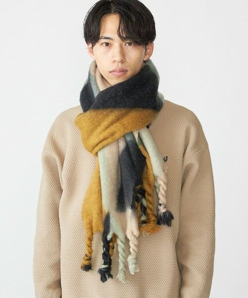 SHIPS / シップス マフラー・ショール・スヌード・ストール | 【WEB限定】SHIPS:〈洗濯機可能〉ツイストフリンジ ボリューム マフラー (ジオメトリック) | 詳細3