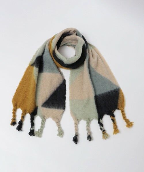 SHIPS / シップス マフラー・ショール・スヌード・ストール | 【WEB限定】SHIPS:〈洗濯機可能〉ツイストフリンジ ボリューム マフラー (ジオメトリック) | 詳細5