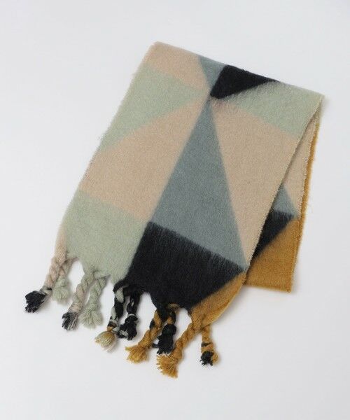 SHIPS / シップス マフラー・ショール・スヌード・ストール | 【WEB限定】SHIPS:〈洗濯機可能〉ツイストフリンジ ボリューム マフラー (ジオメトリック) | 詳細6