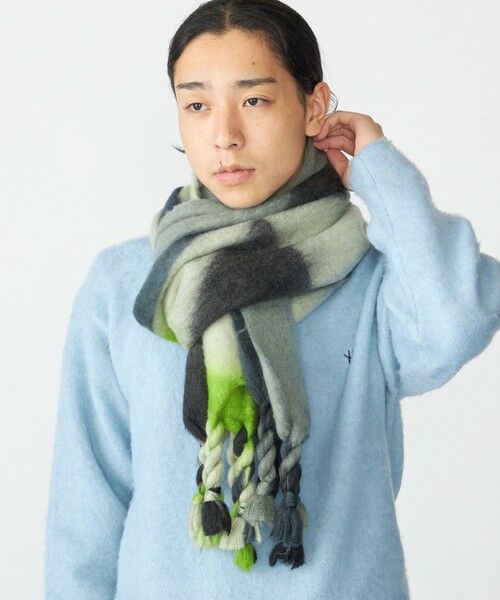 SHIPS / シップス マフラー・ショール・スヌード・ストール | 【WEB限定】SHIPS:〈洗濯機可能〉ツイストフリンジ ボリューム マフラー (ジオメトリック) | 詳細9