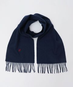 SHIPS / シップス マフラー・ショール・スヌード・ストール | 【WEB限定/SHIPS別注】John Scott: ワンポイント ロゴ ラムウール マフラー