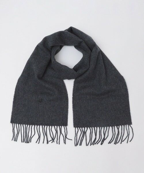SHIPS / シップス マフラー・ショール・スヌード・ストール | 【WEB限定/SHIPS別注】John Scott: ワンポイント ロゴ ラムウール マフラー | 詳細4
