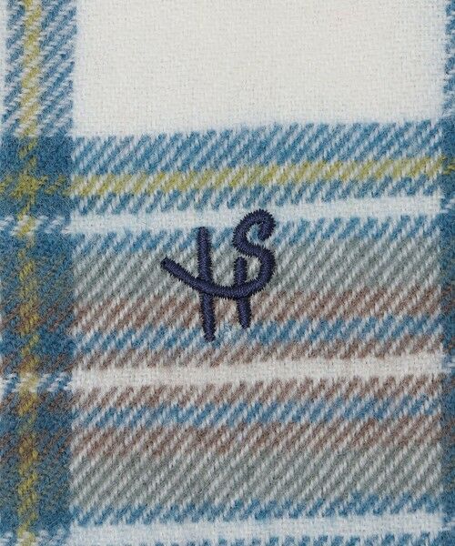 SHIPS / シップス マフラー・ショール・スヌード・ストール | 【WEB限定/SHIPS別注】John Scott: ワンポイント ロゴ ラムウール マフラー | 詳細6