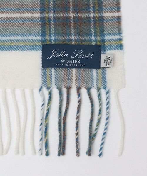 SHIPS / シップス マフラー・ショール・スヌード・ストール | 【WEB限定/SHIPS別注】John Scott: ワンポイント ロゴ ラムウール マフラー | 詳細7