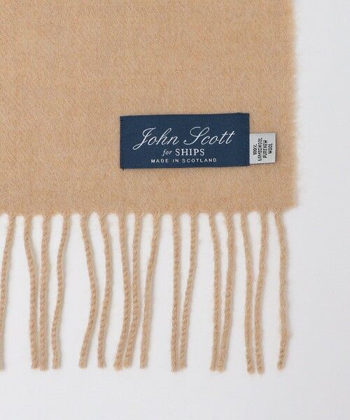 SHIPS / シップス マフラー・ショール・スヌード・ストール | 【WEB限定/SHIPS別注】John Scott: ワンポイント ロゴ ラムウール マフラー | 詳細11