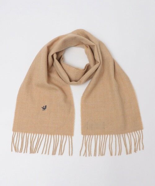 SHIPS / シップス マフラー・ショール・スヌード・ストール | 【WEB限定/SHIPS別注】John Scott: ワンポイント ロゴ ラムウール マフラー | 詳細8