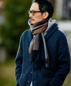 SHIPS / シップス マフラー・ショール・スヌード・ストール | SHIPS: パネル カシミヤ ダブルフェイス マフラー