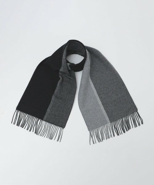 SHIPS / シップス マフラー・ショール・スヌード・ストール | SHIPS: パネル カシミヤ ダブルフェイス マフラー | 詳細1