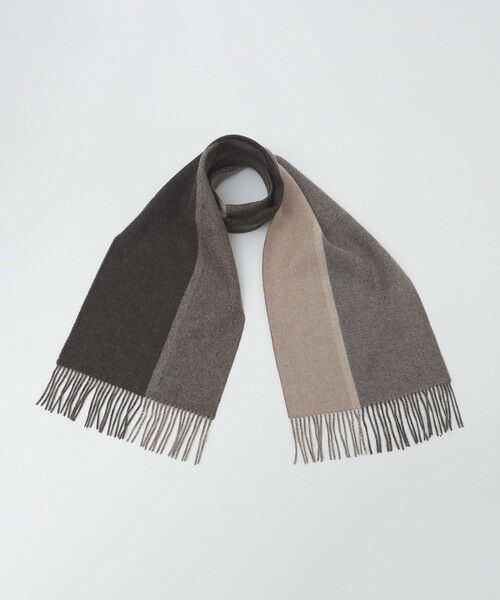 SHIPS / シップス マフラー・ショール・スヌード・ストール | SHIPS: パネル カシミヤ ダブルフェイス マフラー | 詳細2