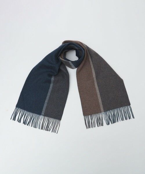 SHIPS / シップス マフラー・ショール・スヌード・ストール | SHIPS: パネル カシミヤ ダブルフェイス マフラー | 詳細15
