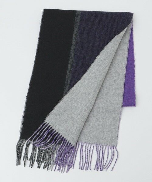SHIPS / シップス マフラー・ショール・スヌード・ストール | SHIPS: パネル カシミヤ ダブルフェイス マフラー | 詳細18