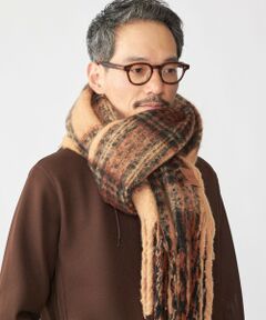 SHIPS / シップス マフラー・ショール・スヌード・ストール | 【WEB限定】SHIPS: ブークレ ボリューム マフラー (チェック)