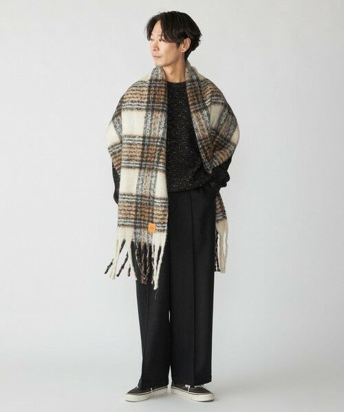 SHIPS / シップス マフラー・ショール・スヌード・ストール | 【WEB限定】SHIPS: ブークレ ボリューム マフラー (チェック) | 詳細1