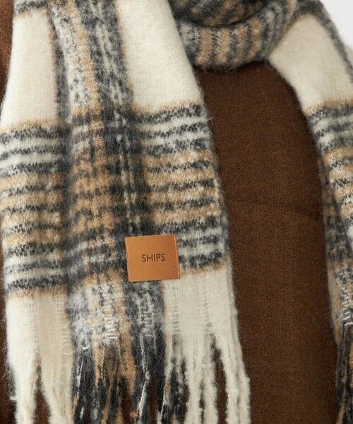 SHIPS / シップス マフラー・ショール・スヌード・ストール | 【WEB限定】SHIPS: ブークレ ボリューム マフラー (チェック) | 詳細5