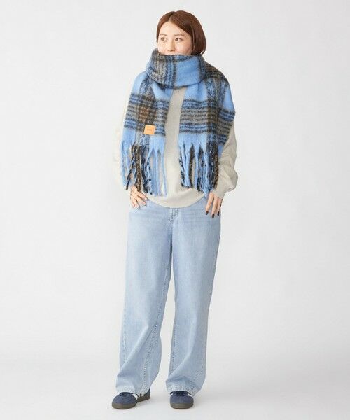 SHIPS / シップス マフラー・ショール・スヌード・ストール | 【WEB限定】SHIPS: ブークレ ボリューム マフラー (チェック) | 詳細9