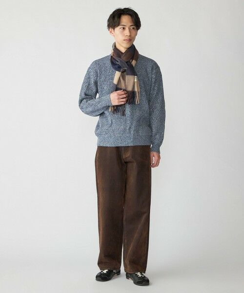 SHIPS / シップス マフラー・ショール・スヌード・ストール | SHIPS: カシミヤ シングル 3ブロック マフラー | 詳細2