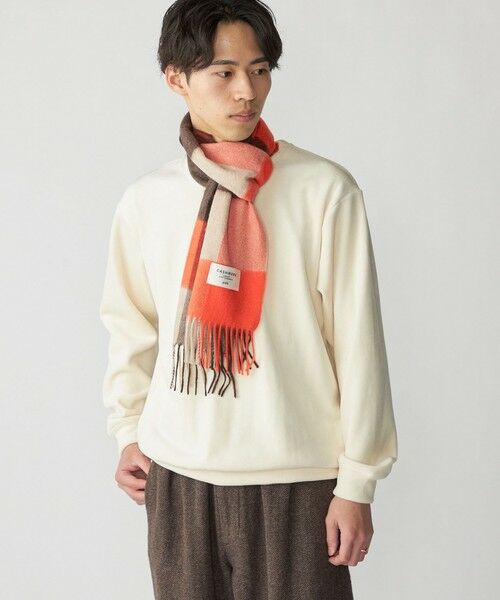 SHIPS / シップス マフラー・ショール・スヌード・ストール | SHIPS: カシミヤ シングル 3ブロック マフラー | 詳細4