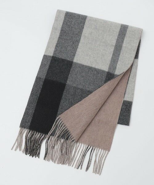 SHIPS / シップス マフラー・ショール・スヌード・ストール | SHIPS: カシミヤ ダブルフェイス チェック マフラー | 詳細4